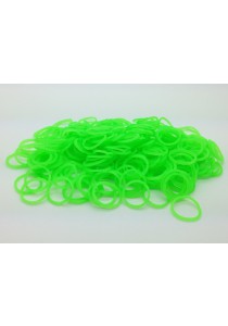 Neongrønne elastikker til loom armbånd - 300 stk