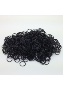 Sorte elastikker til loom armbånd - 600 stk